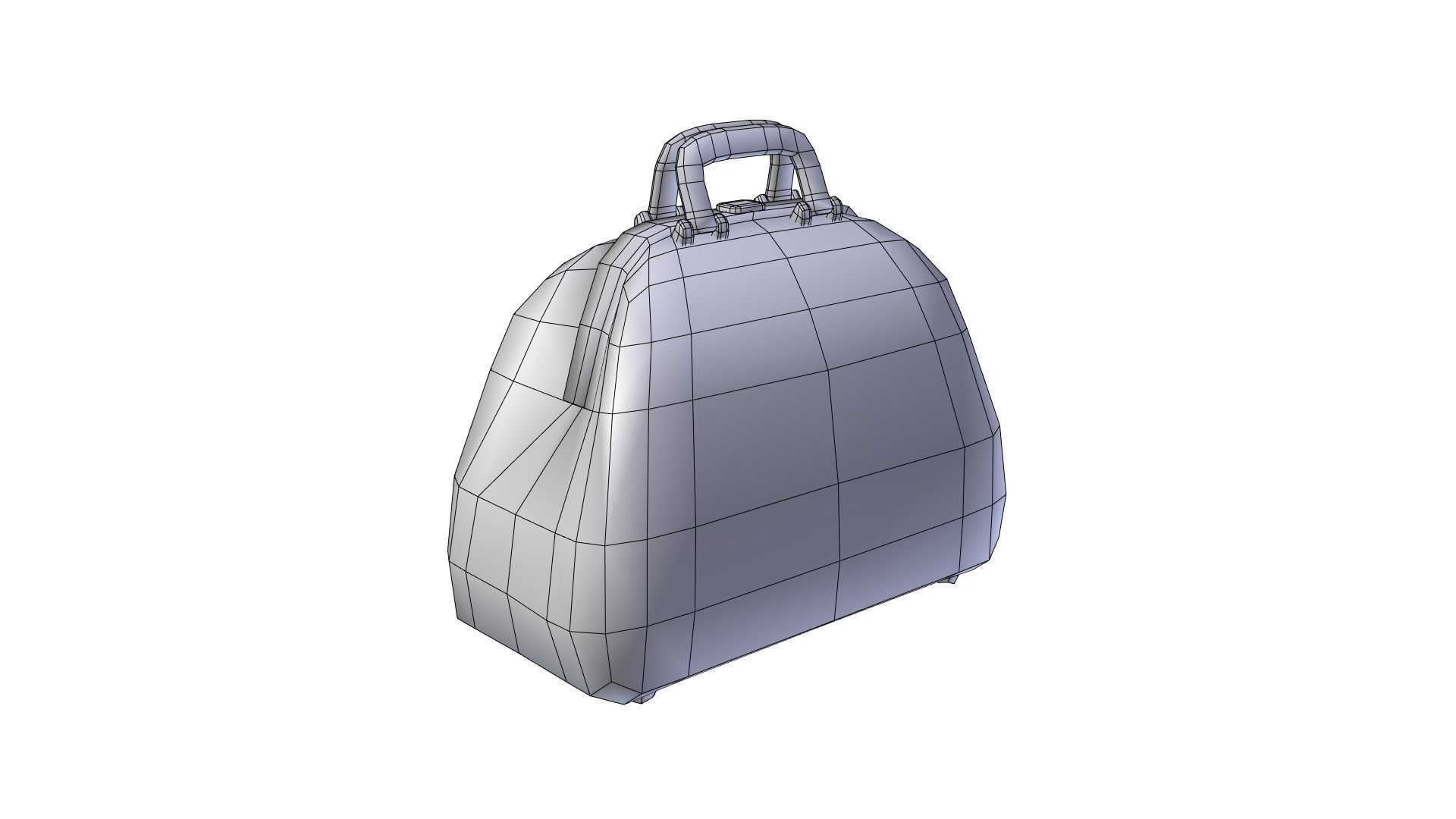 Low Poly Victorian Doctors Bag Low-poly 3D model_16