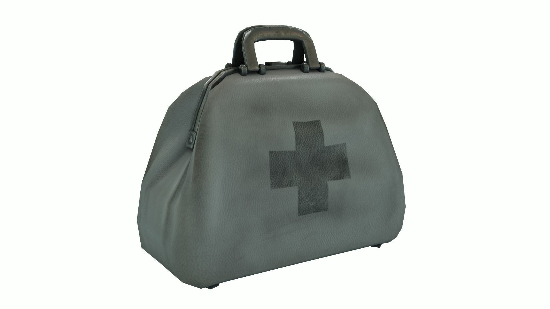 Low Poly Victorian Doctors Bag Low-poly 3D model_14