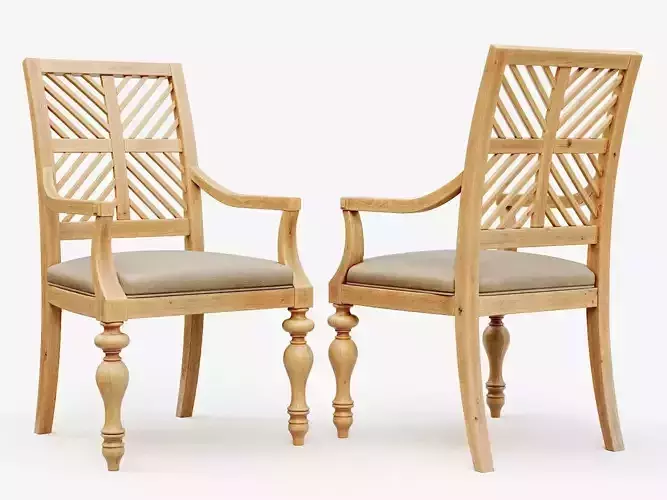 Pattern Back Arm Chair PBR