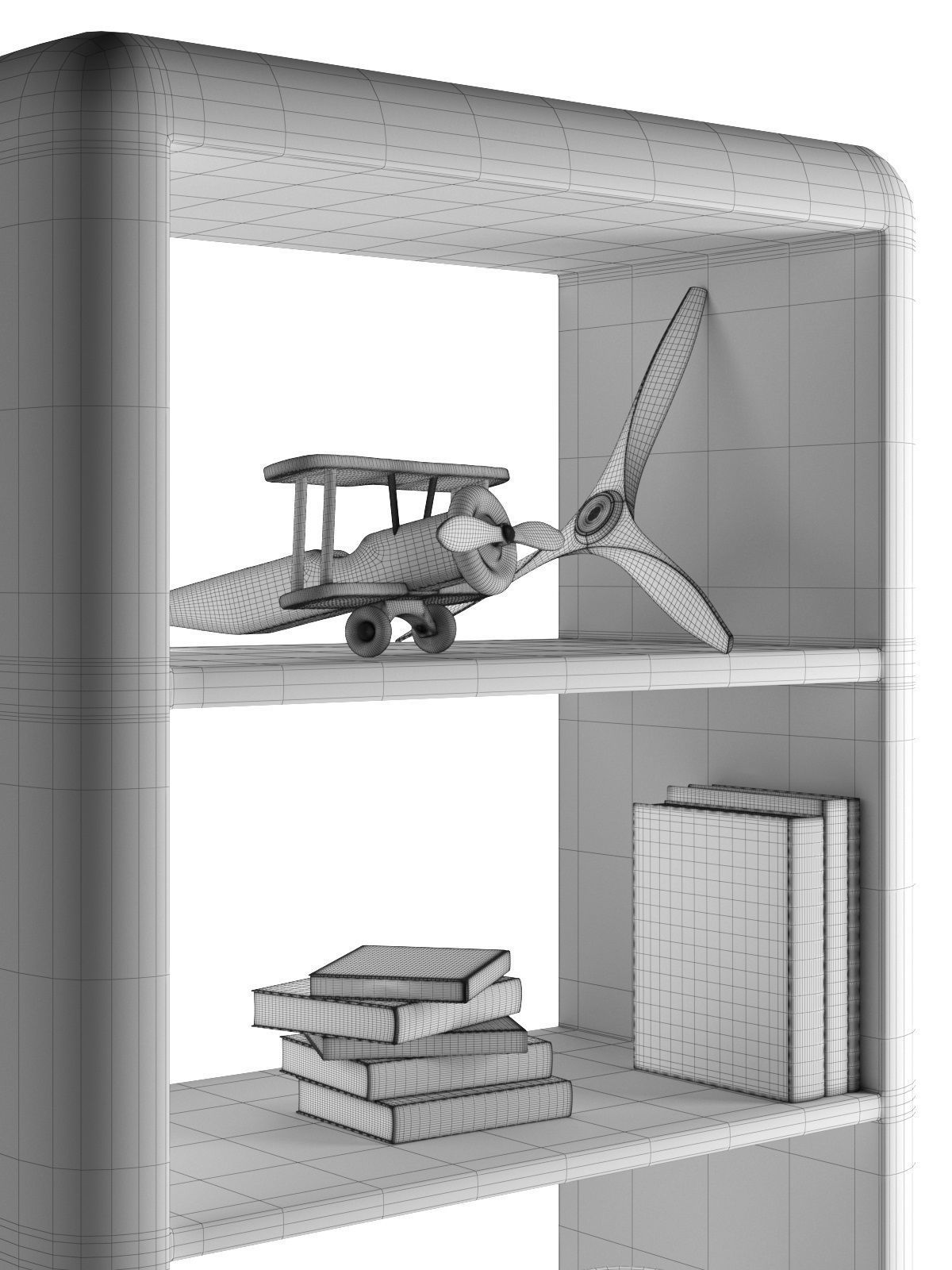 Aviator Blackhawk Bookcase 3D model_3