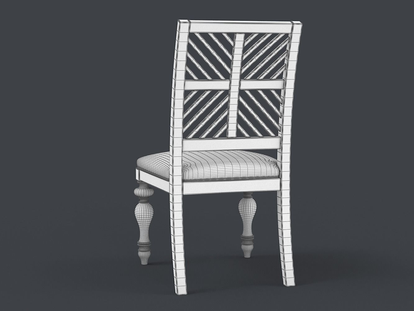 Pattern Back Side Chair PBR 3D model | CGTrader