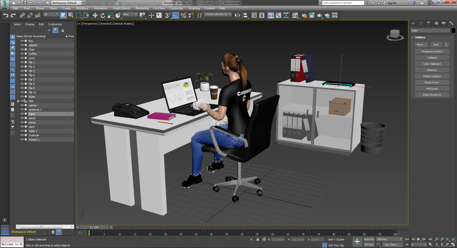 Office Scene 2 Low-poly 3D model_8