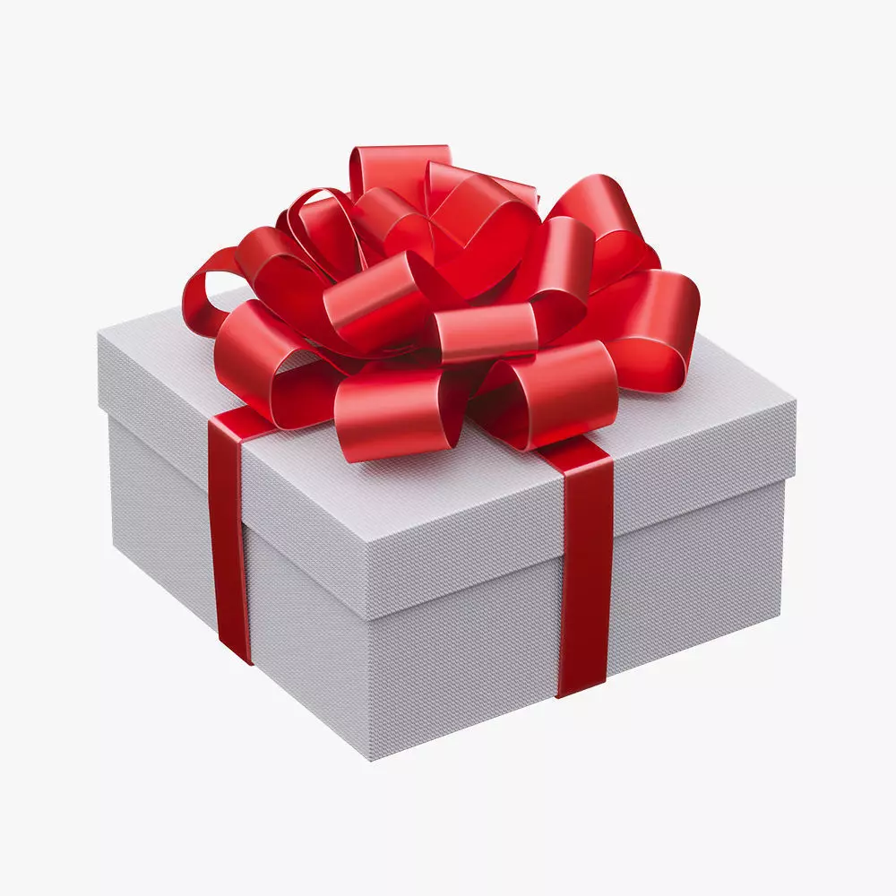 Christmas gift box 07 3D model_0