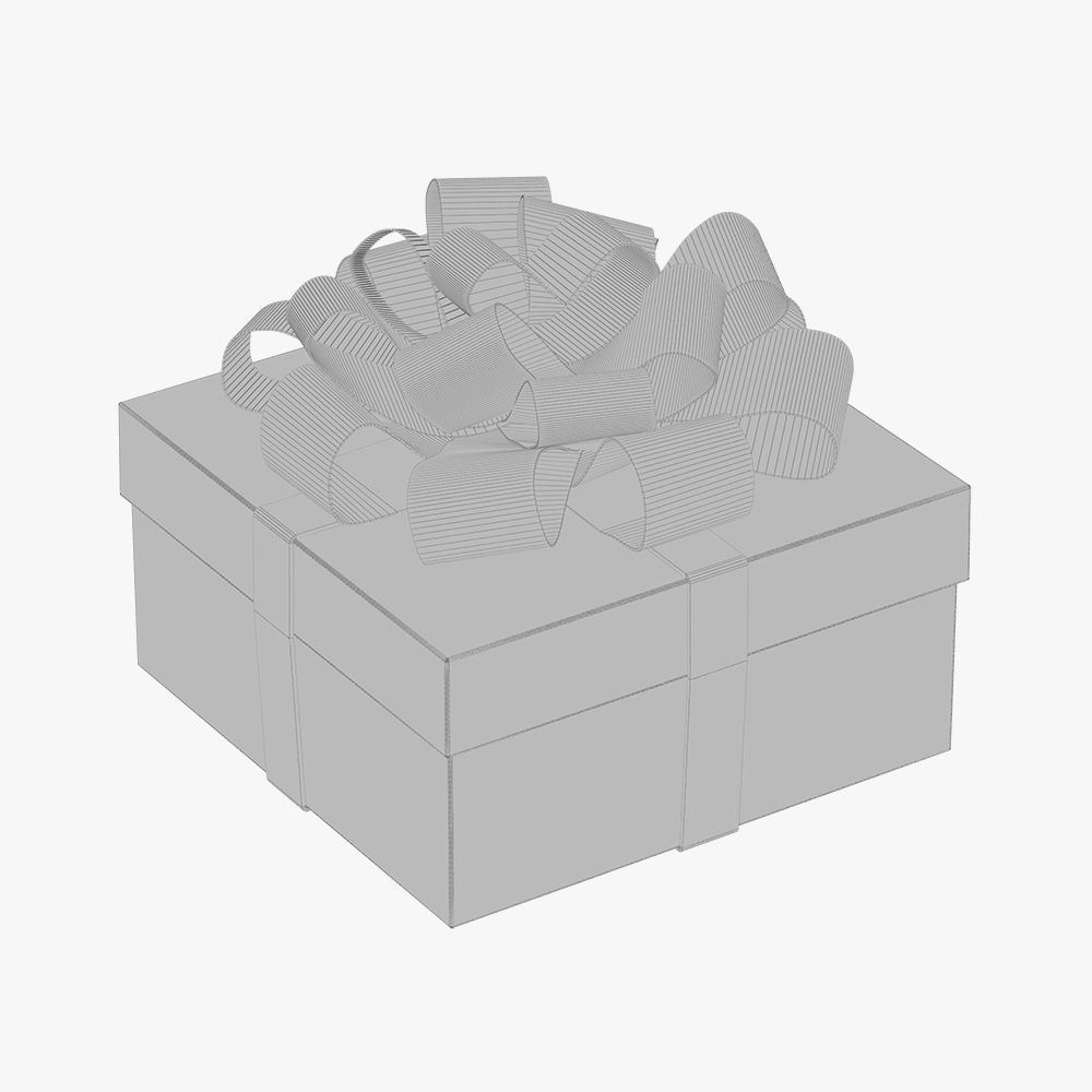 Christmas gift box 07 3D model_2