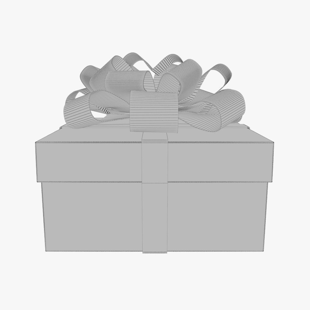 Christmas gift box 07 3D model_3