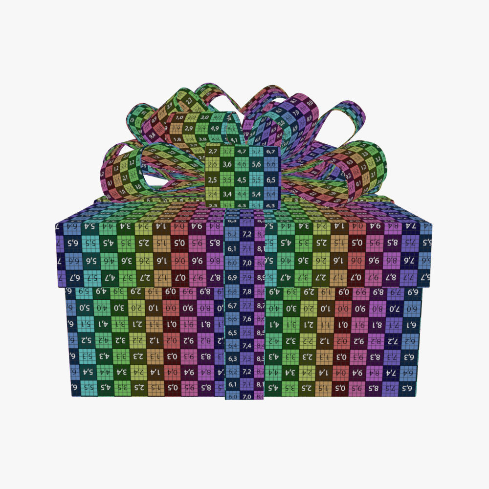 Christmas gift box 07 3D model_5