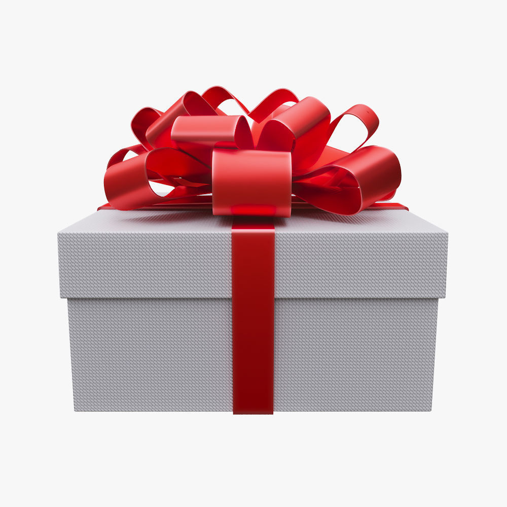 Christmas gift box 07 3D model_1