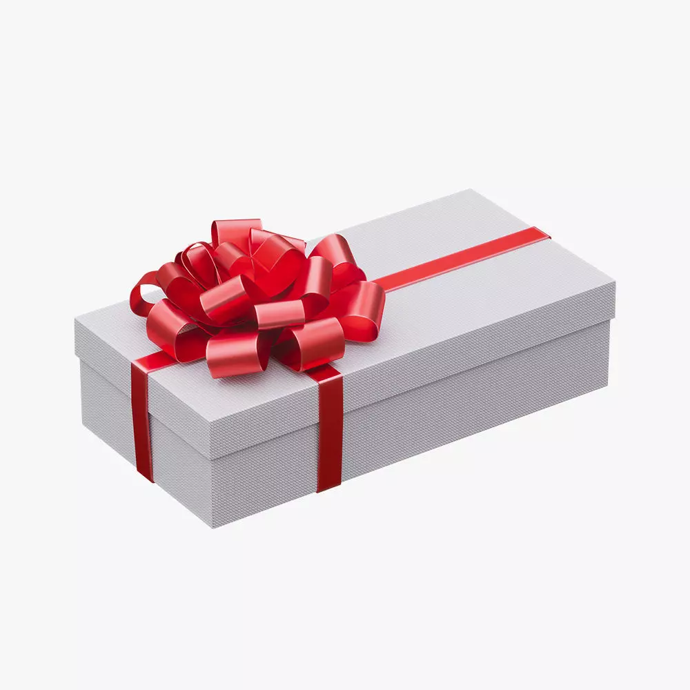 Christmas gift box 06 3D model_0