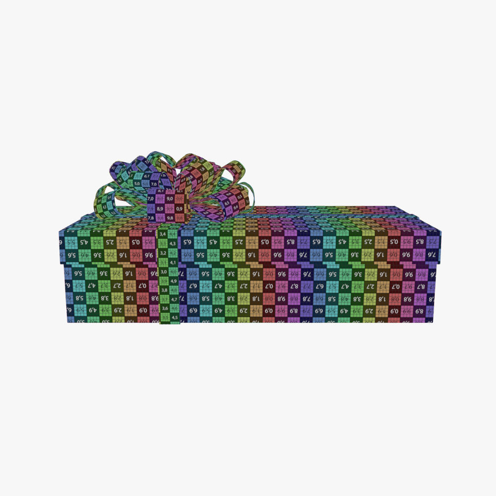 Christmas gift box 06 3D model_5