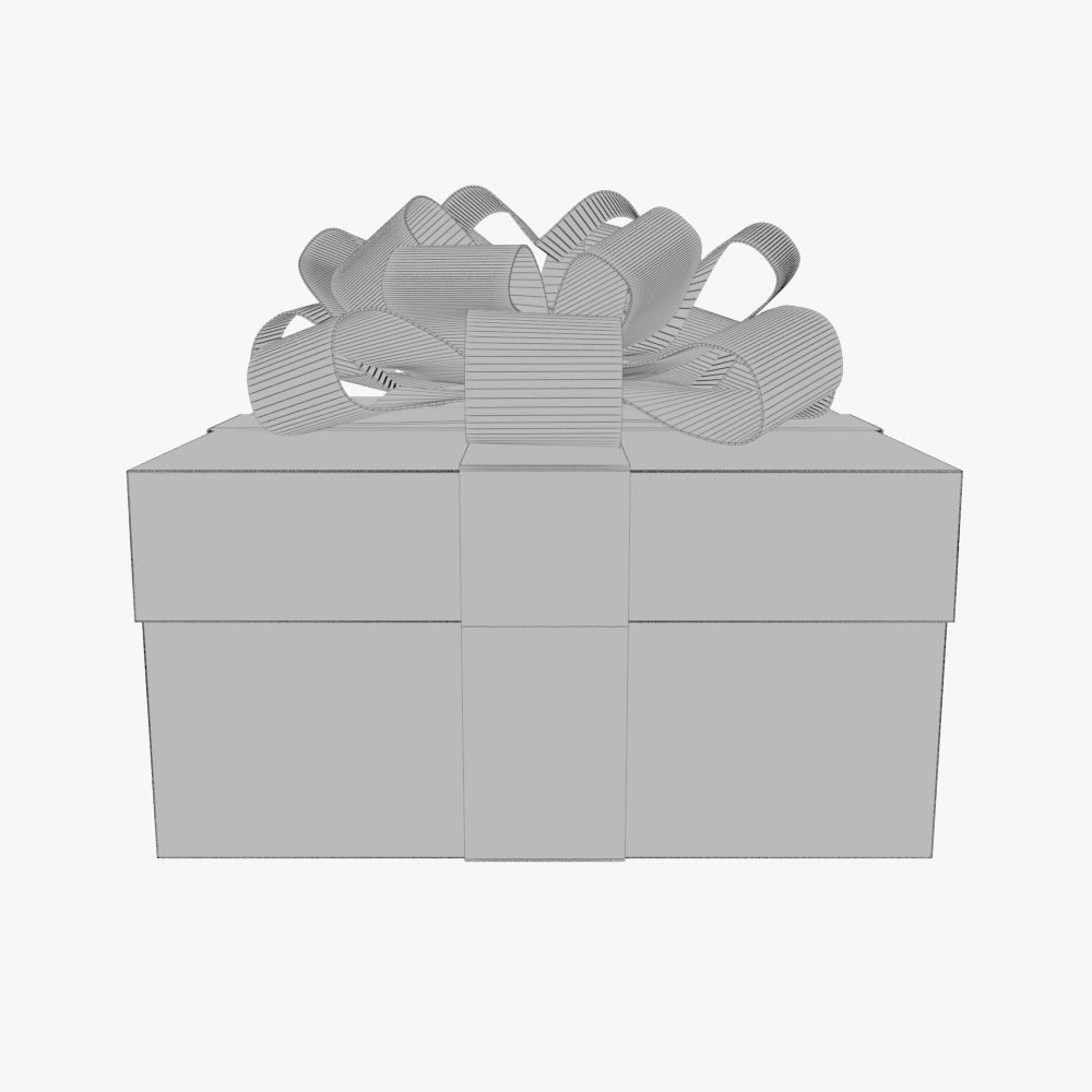 Christmas gift box 03 3D model_3
