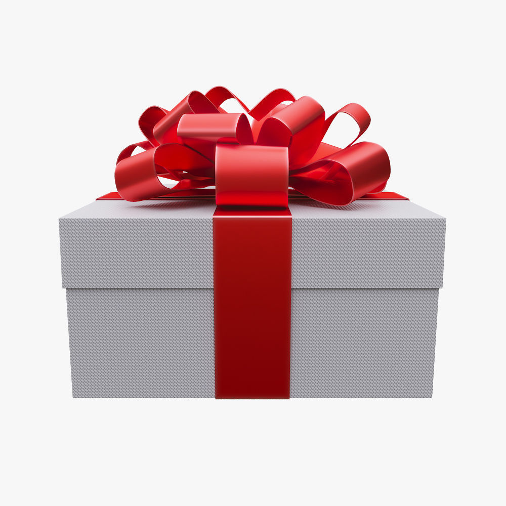 Christmas gift box 03 3D model_1