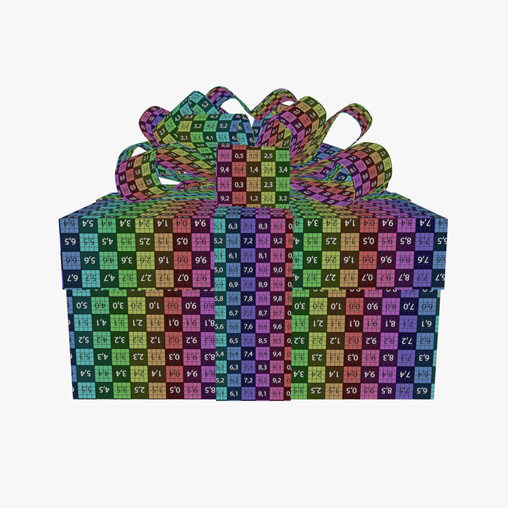 Christmas gift box 03 3D model_5