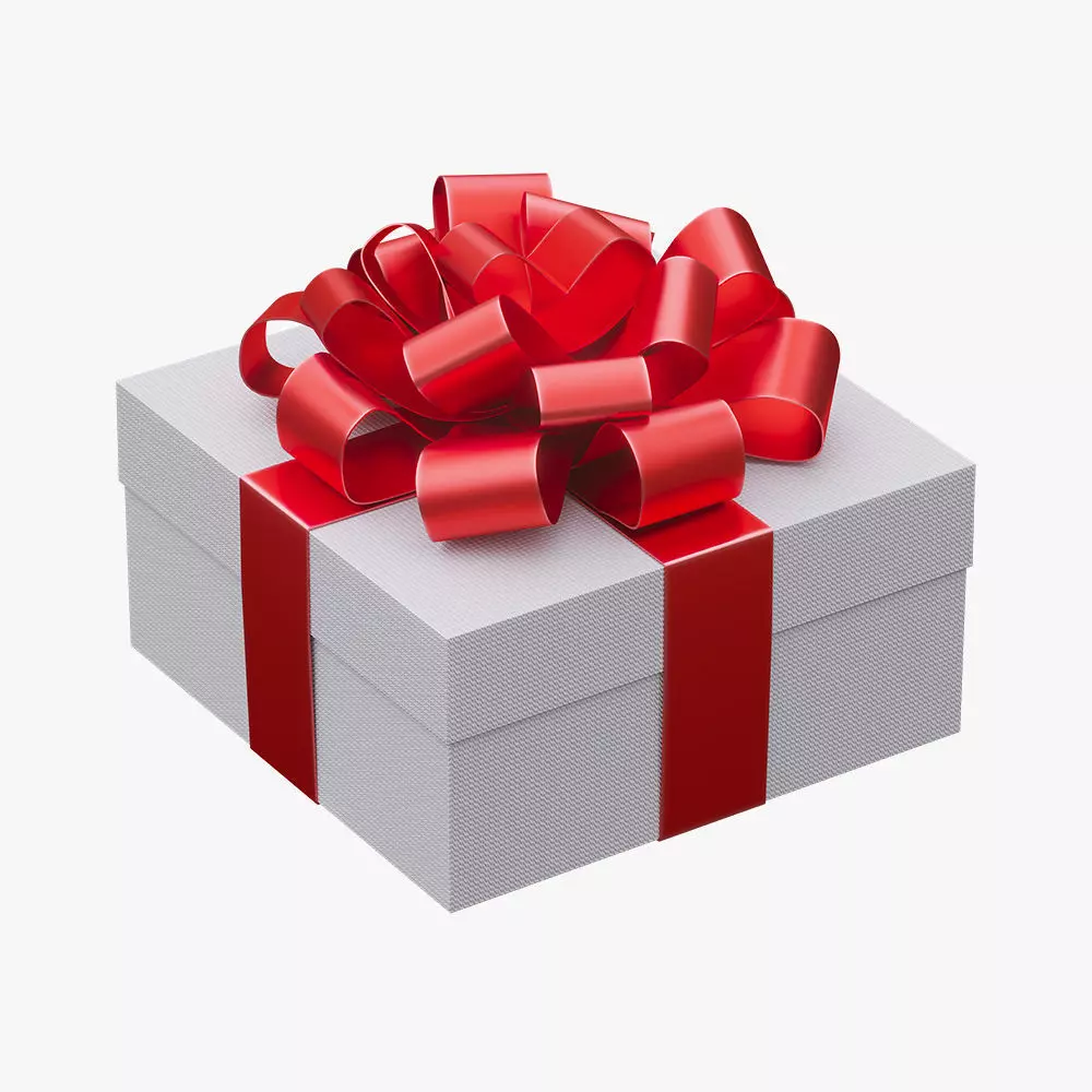 Christmas gift box 03 3D model_0