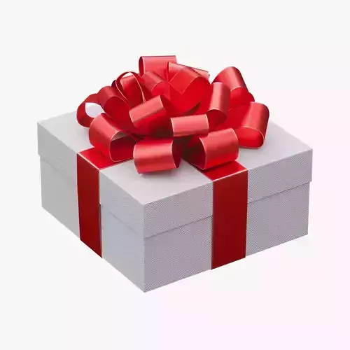 Christmas gift box 03 3D model