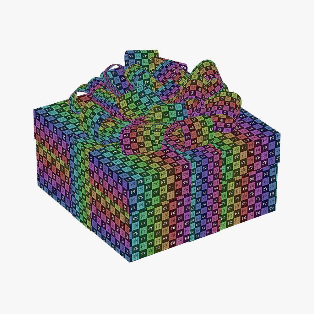 Christmas gift box 03 3D model_4