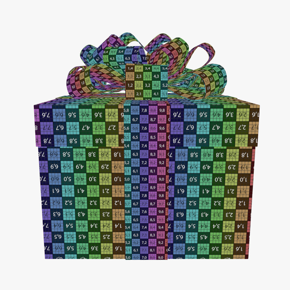 Christmas gift box 02 3D model_5