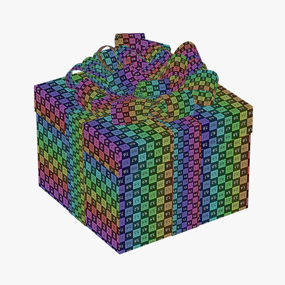 Christmas gift box 02 3D model_4