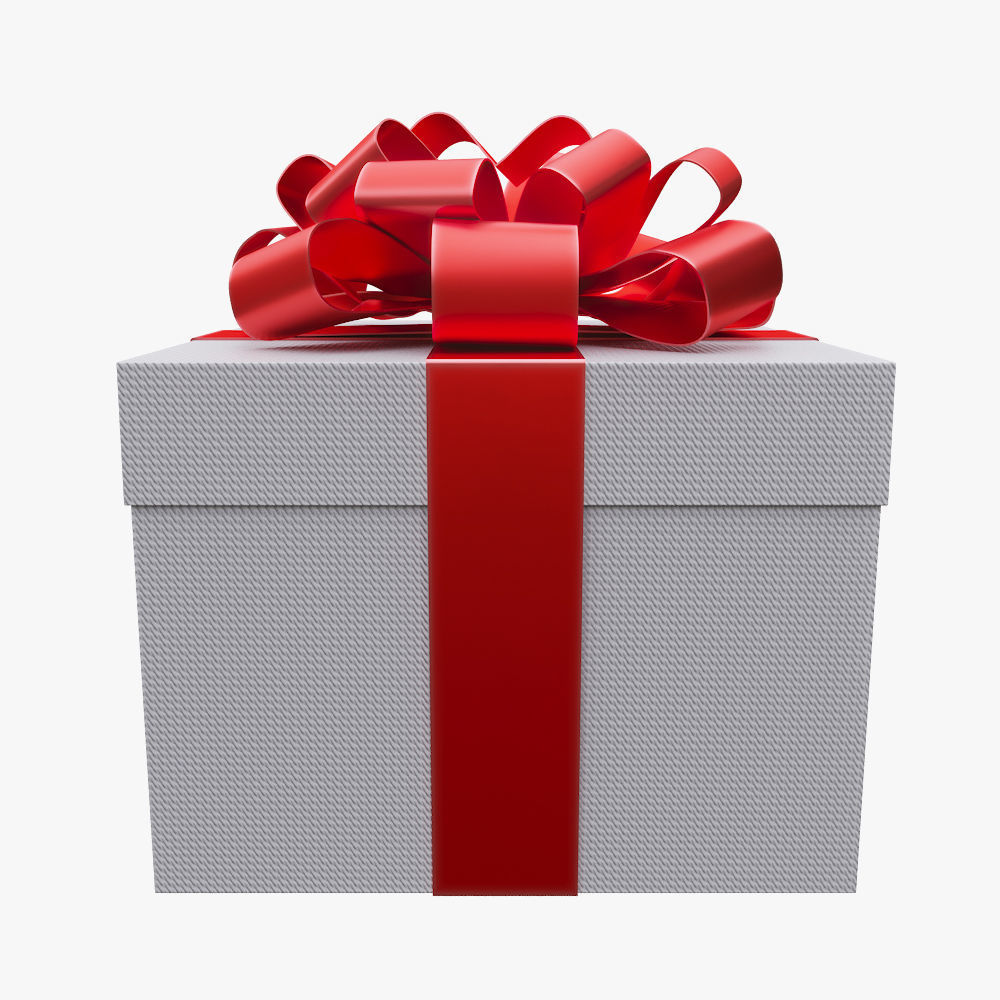 Christmas gift box 02 3D model_1