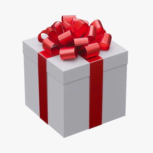 Christmas gift box 01 3D model