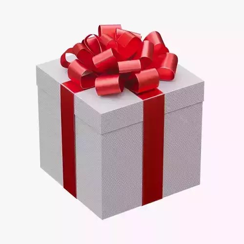 Christmas gift box 01 3D model