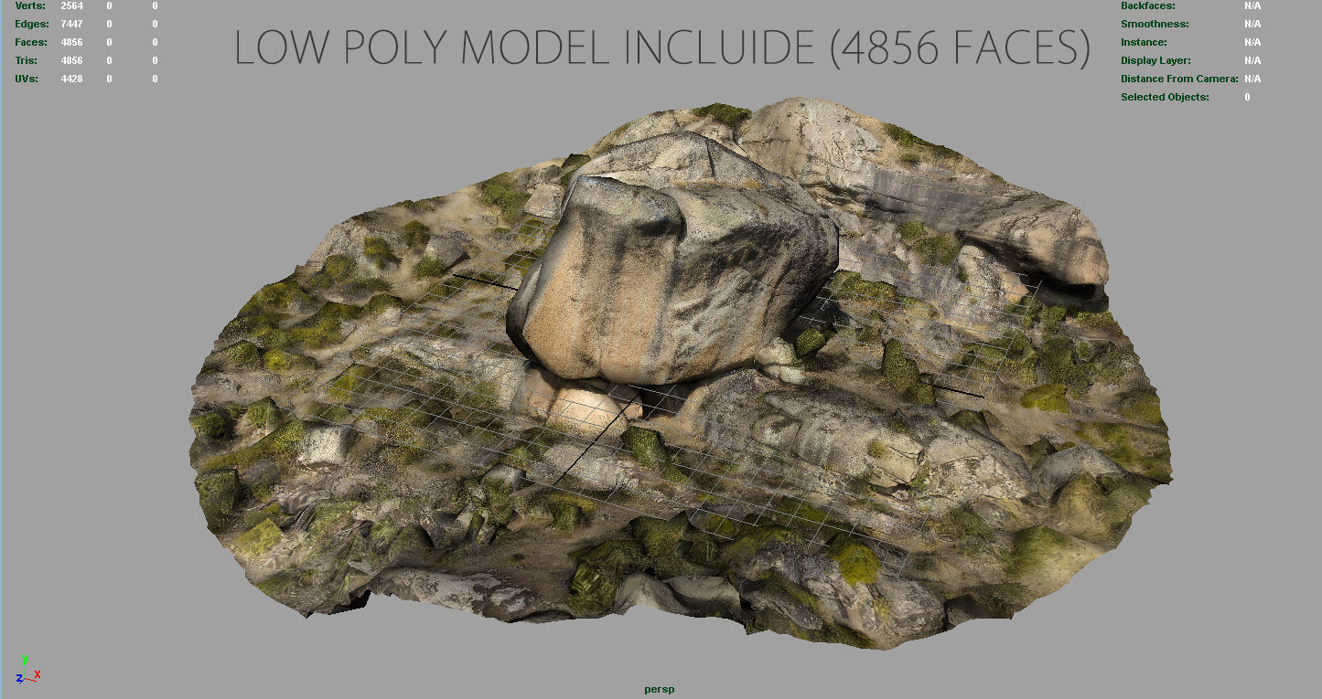 ROCK 32 Low-poly 3D model_8