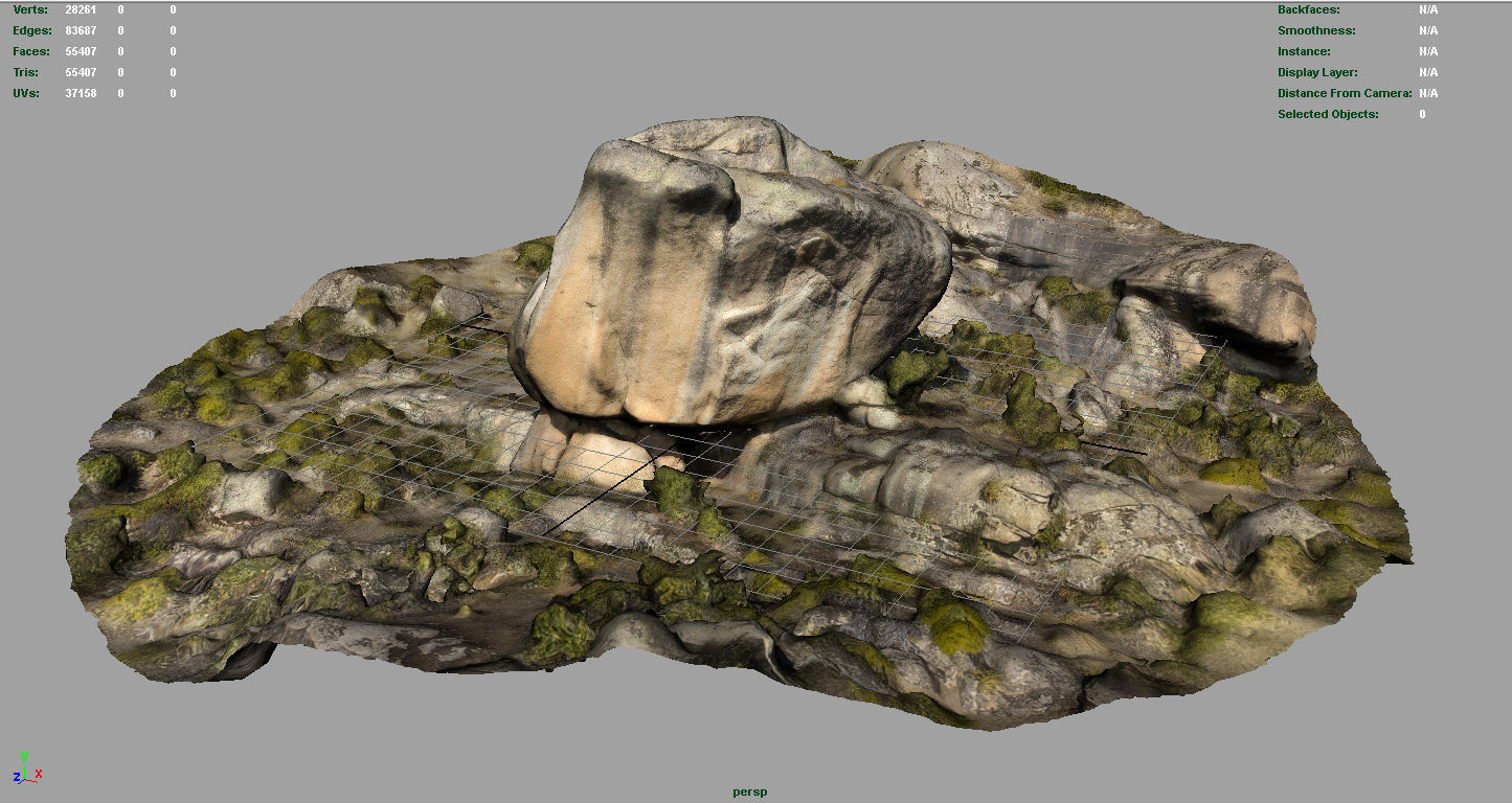 ROCK 32 Low-poly 3D model_11