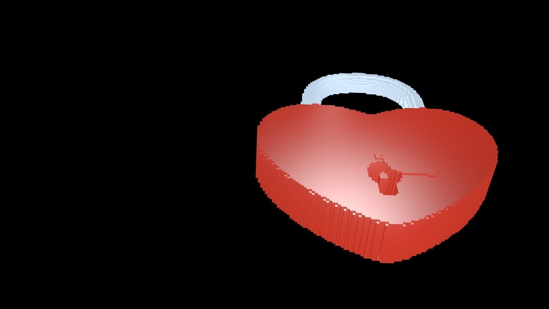Lock heart voxel 2 3D model_5
