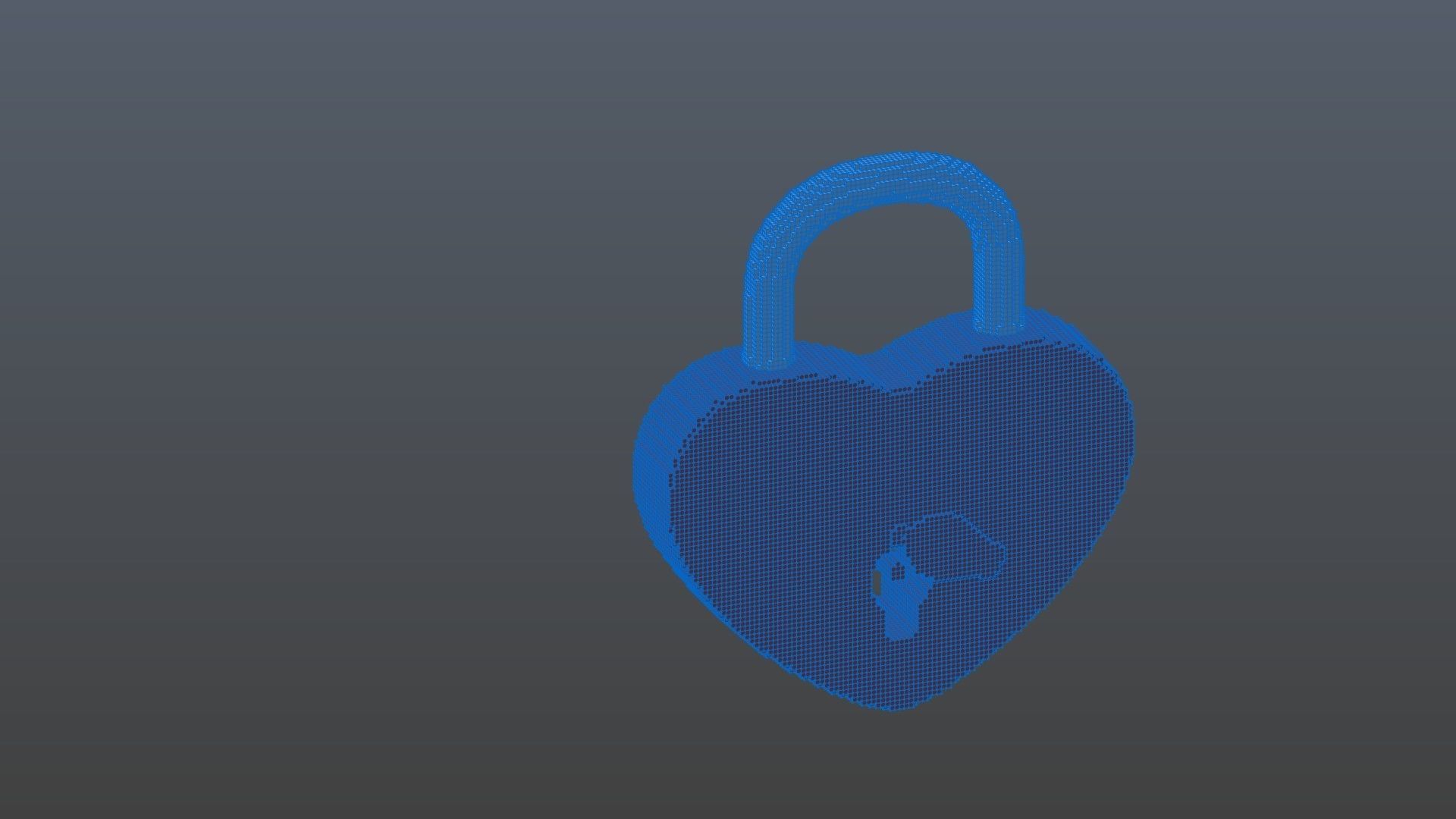 Lock heart voxel 2 3D model_11