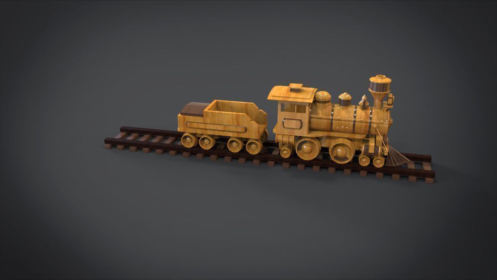 Wooden Train 3D print model_18