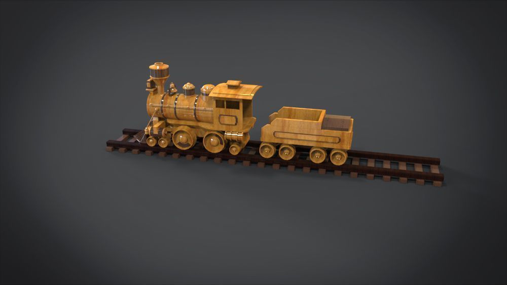 Wooden Train 3D print model_14