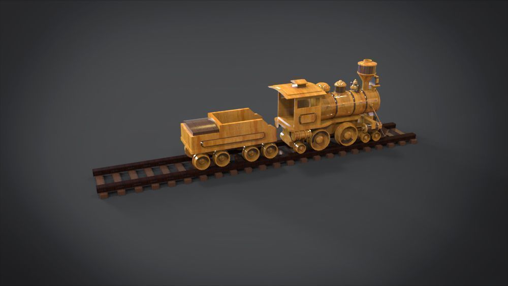 Wooden Train 3D print model_17