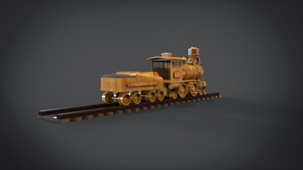 Wooden Train 3D print model_11