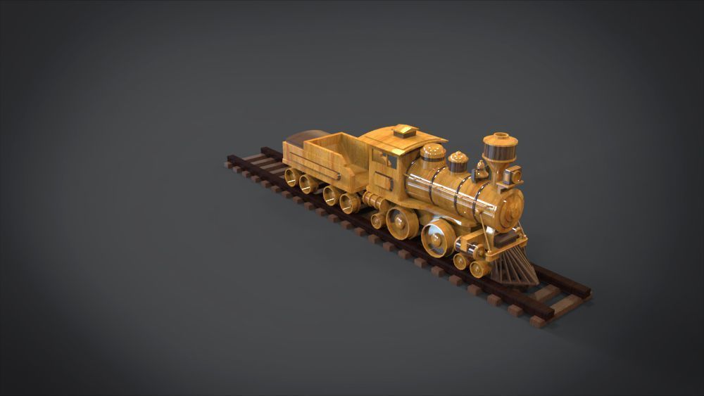 Wooden Train 3D print model_19
