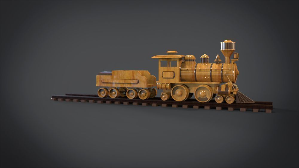 Wooden Train 3D print model_8