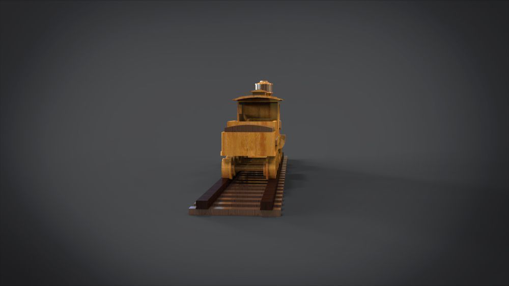 Wooden Train 3D print model_6