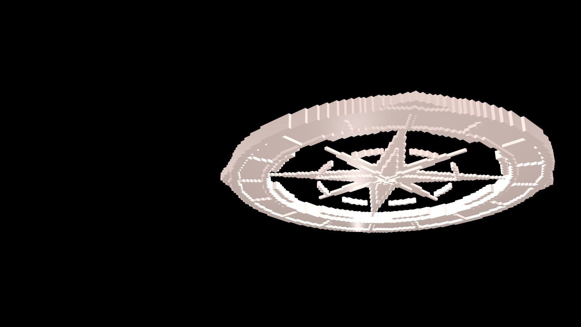 Geographical symbol voxel 3D model_2