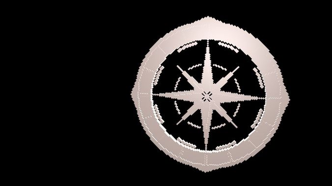 Geographical symbol voxel 3D model