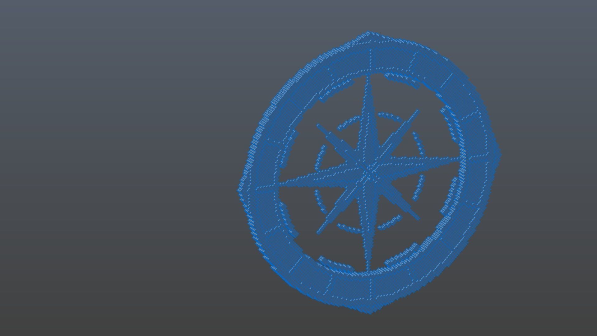 Geographical symbol voxel 3D model_9