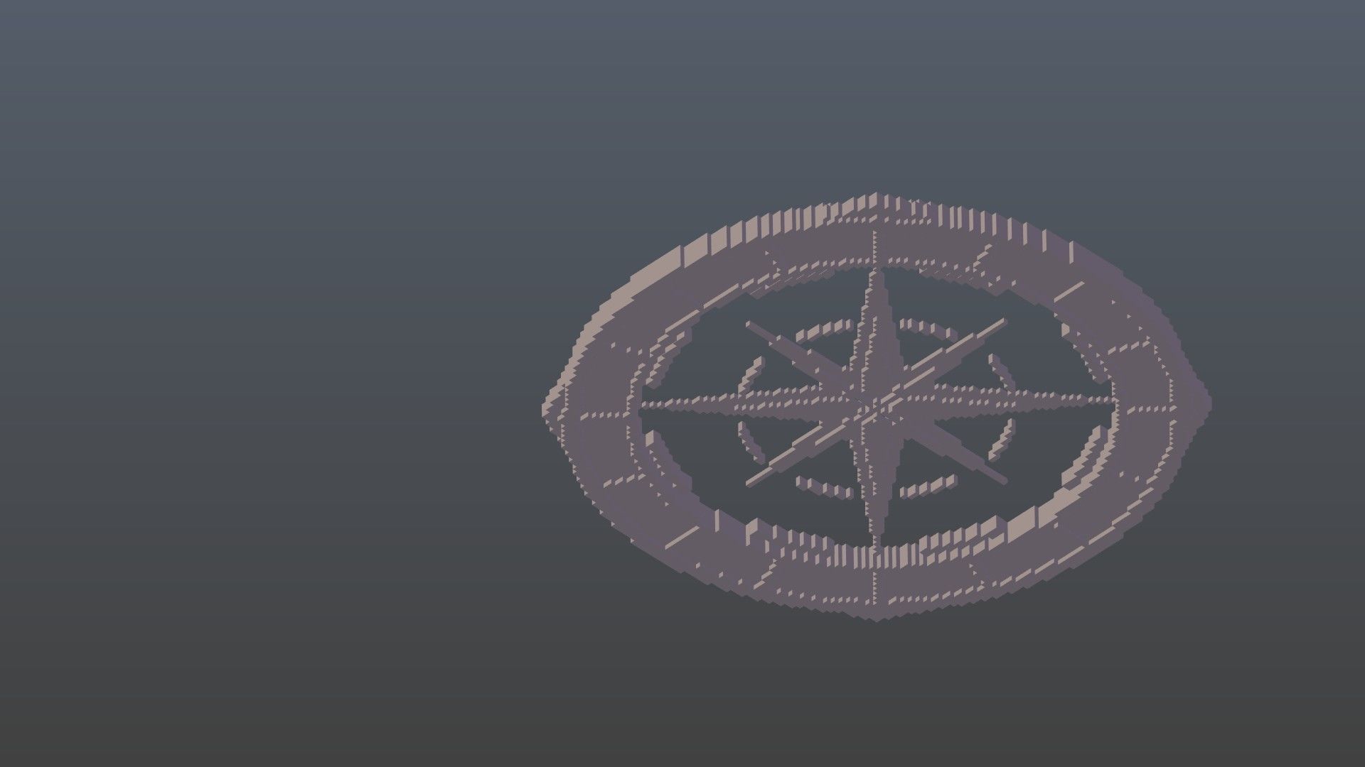 Geographical symbol voxel 3D model_7