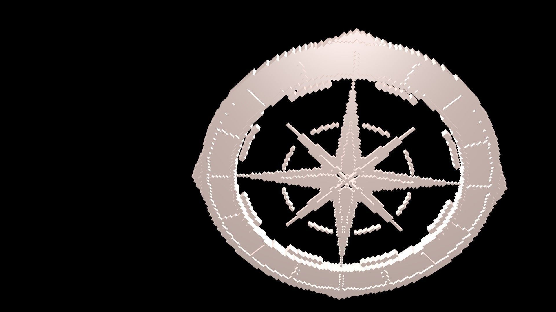 Geographical symbol voxel 3D model_4