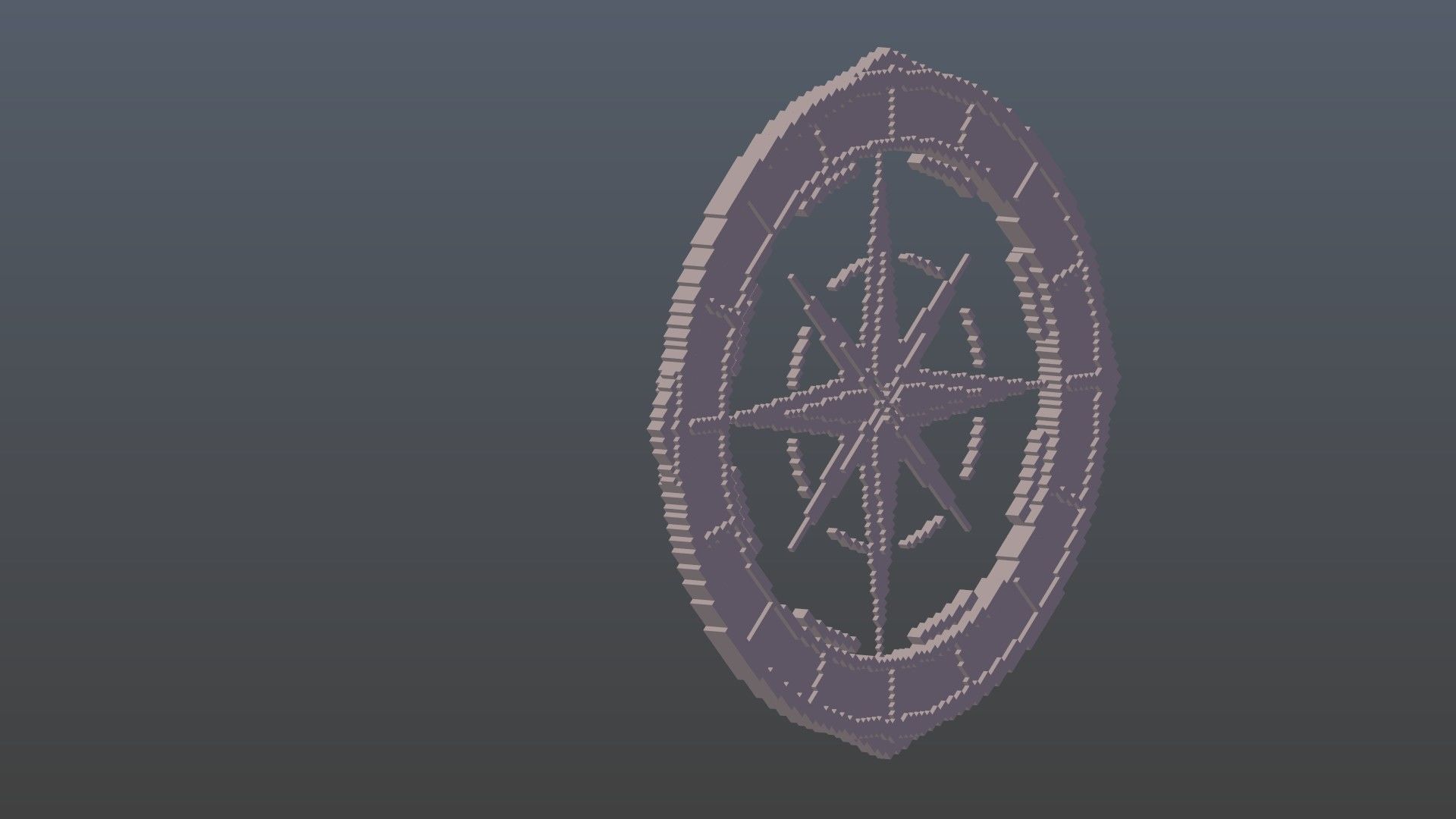 Geographical symbol voxel 3D model_8