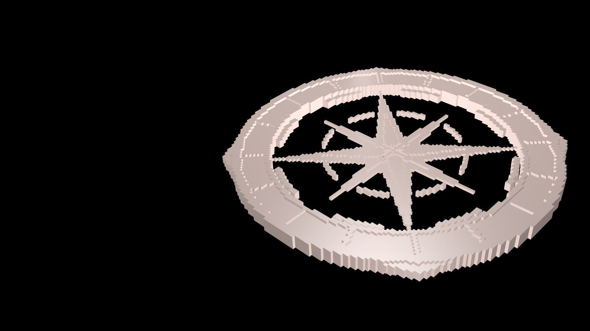 Geographical symbol voxel 3D model_3