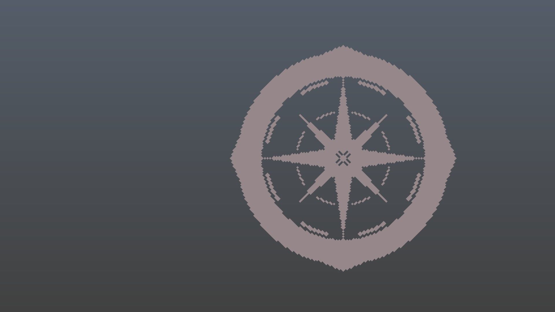 Geographical symbol voxel 3D model_6