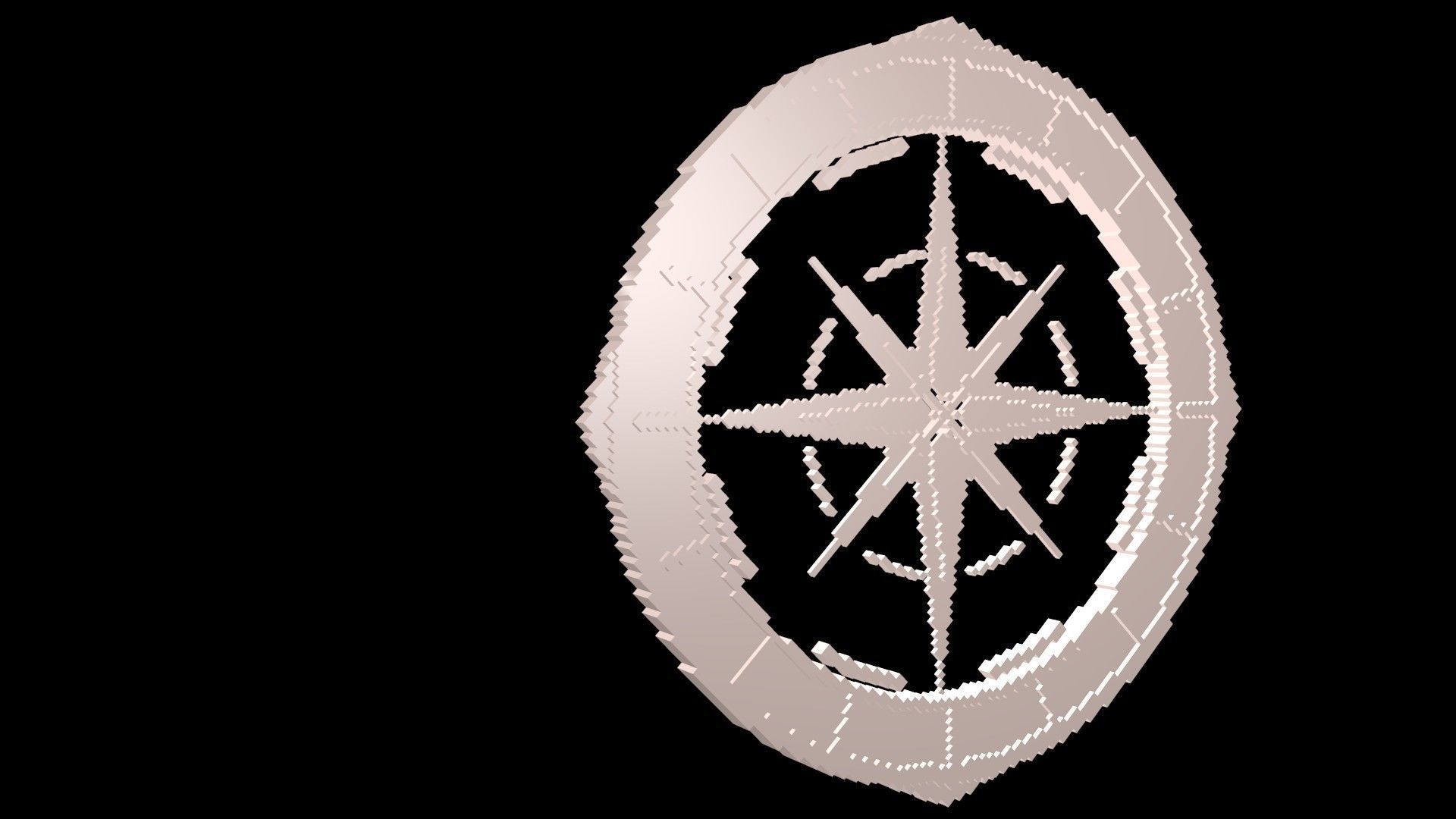 Geographical symbol voxel 3D model_5