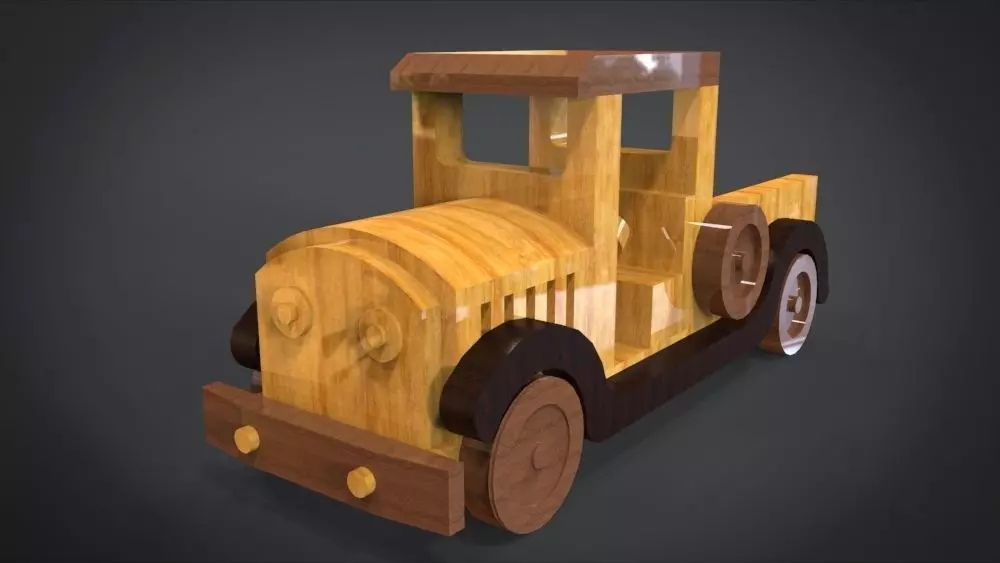 Pickup Truck Toy Low-poly 3D model