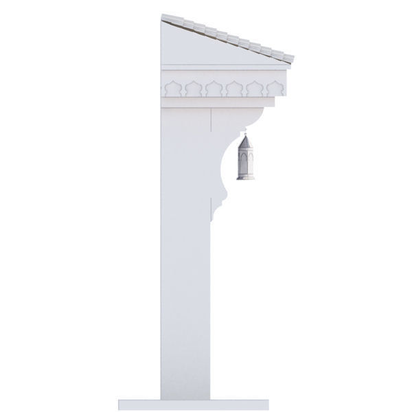 Traditional Moroccan Door Chefchaouen City 3D model_11