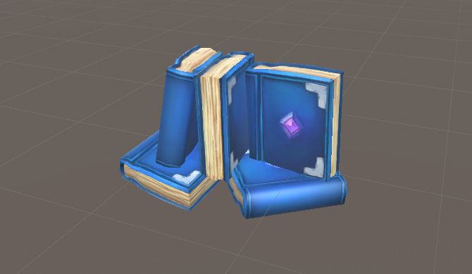 Spell book - blue Free low-poly 3D model_4