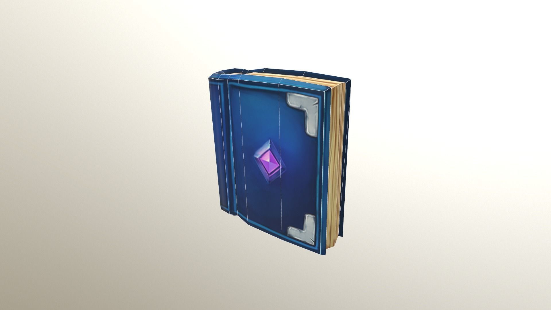 Spell book - blue Free low-poly 3D model_5