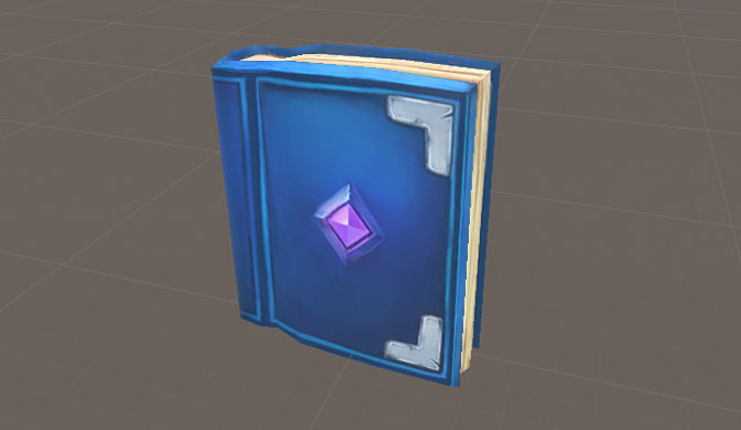Spell book - blue Free low-poly 3D model_2
