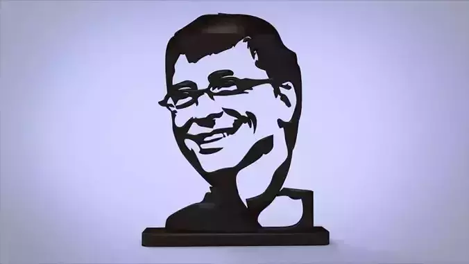 Trophy with gates design Low-poly 3D model